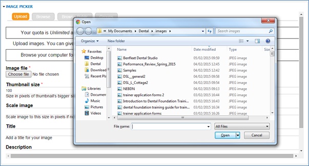 Image picker choose file