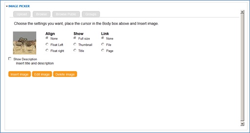 image picker properties