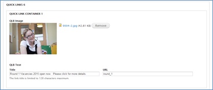 manage quick links