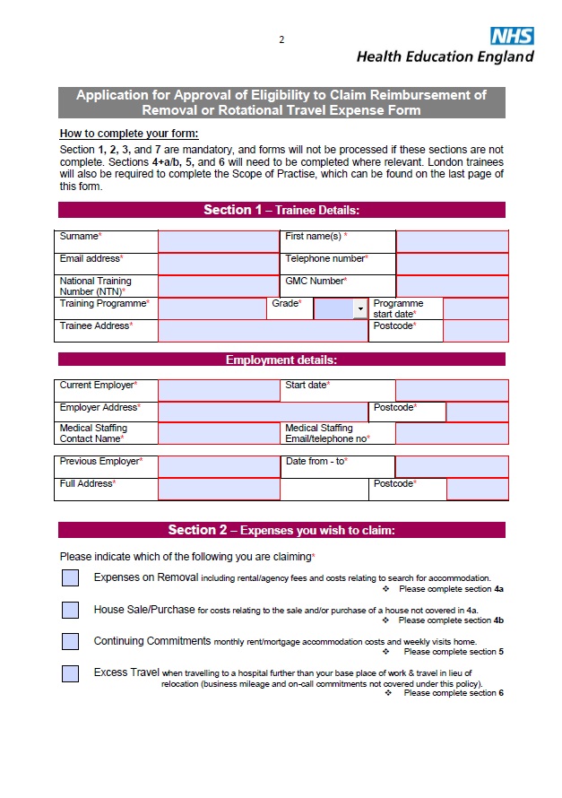 form r england health education for removal or Policy reimbursement rotational of travel